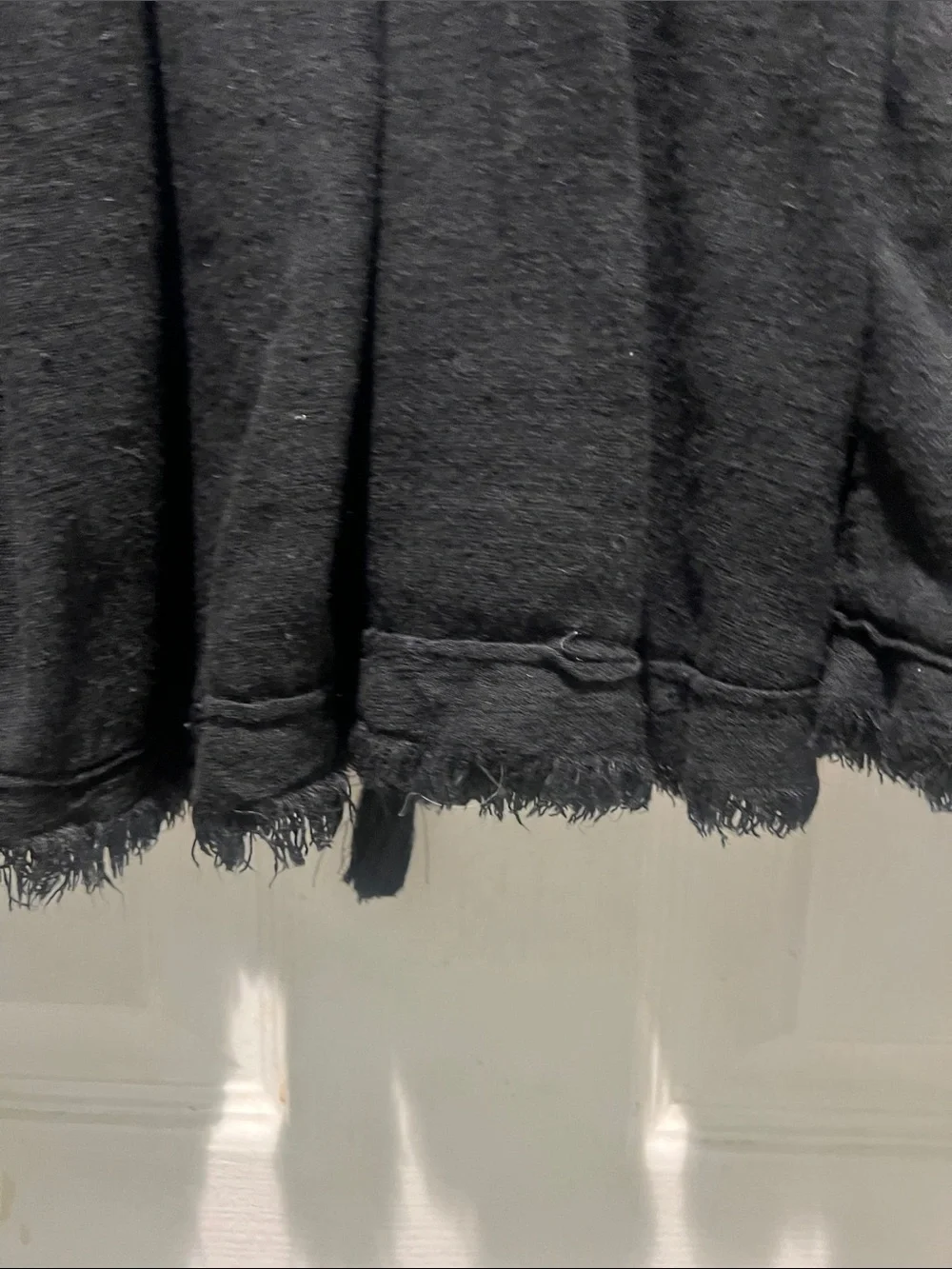 Free People Black Crochet Yoke Long Sleeve Tunic